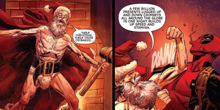 Deadpool-Comic-Santa-Fight