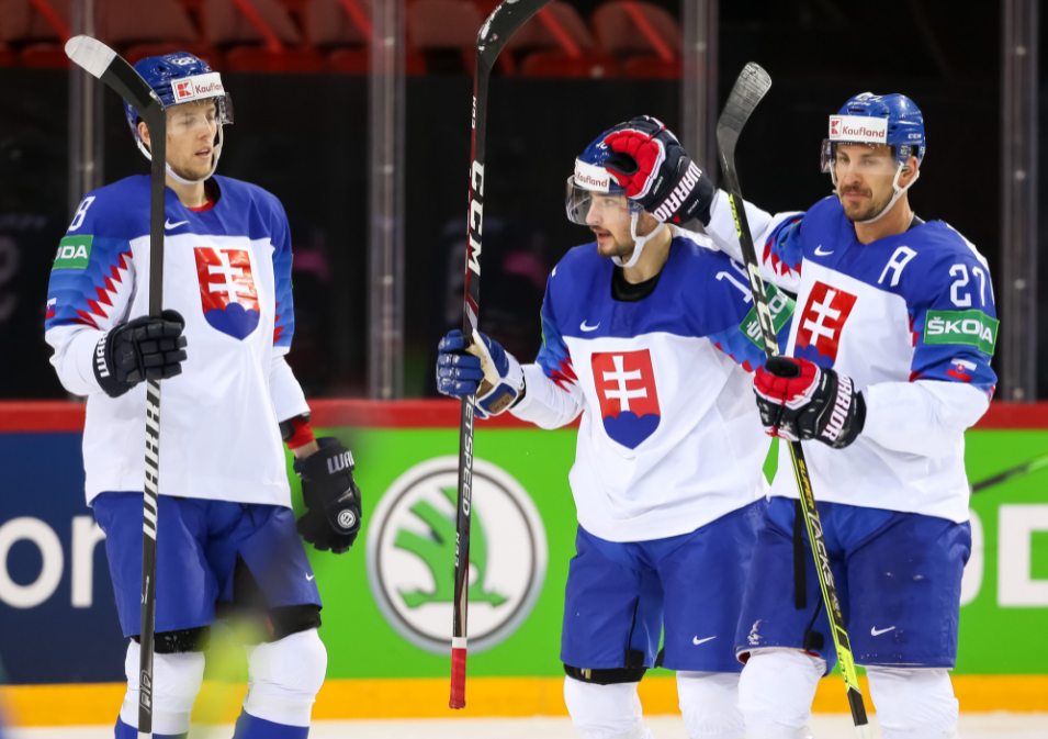 Slovenskí hokejisti v zápase proti Veľkej Británii